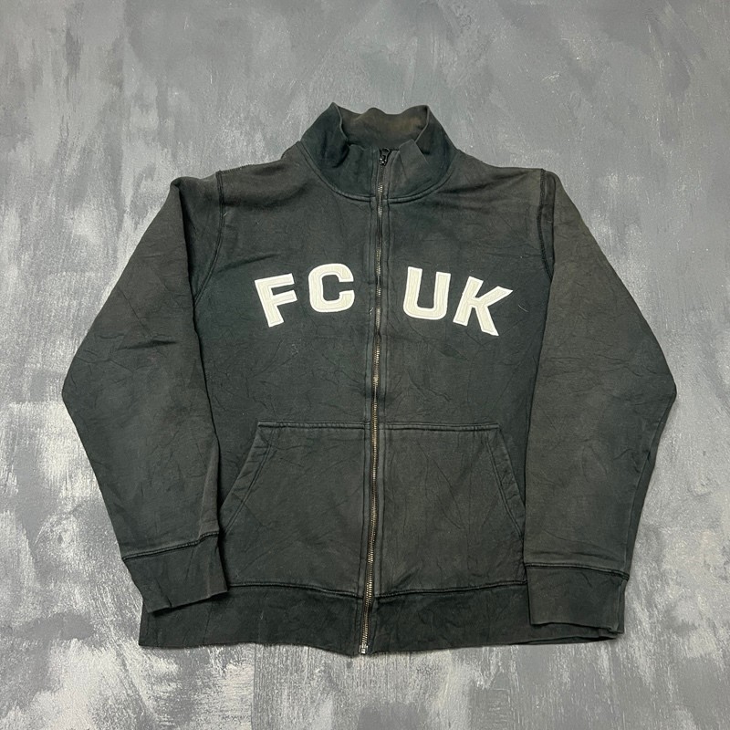 希少型｜00s Euro UK ZipUp Hoodie 短丈袖長 霜降り Sex in the