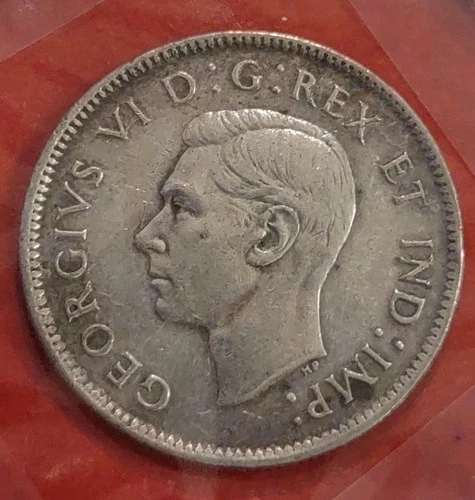 Canada Silver ,25cents 1943 Used