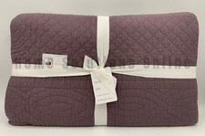 Pottery Barn Heirloom Cotton Scallop Quilt Plum Full Queen T1010