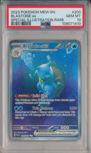 2023 Pokemon Mew En-151 Blastoise Ex Special Illustration Rare #200 PSA 10