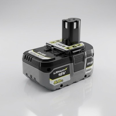 Ryobi 18V ONE+ Akku 5.0 Ah Lithium+ RB1850X 5,0Ah Li-Ion Systemakku Top Zustand