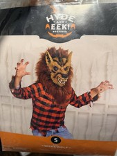 Kids Werewolf Costume Shirt Mask Sz S Sz 7/8 NWT