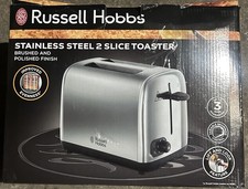 Russell Hobbs Adventure Brushed 2 Slice toaster Polished St Steel 24080-24081 A