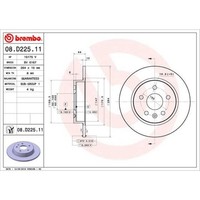 Brembo 2X Bremsscheibe Hinten Ø264 Mm Voll Beschichtet FüR Opel Astra K B16 1.0