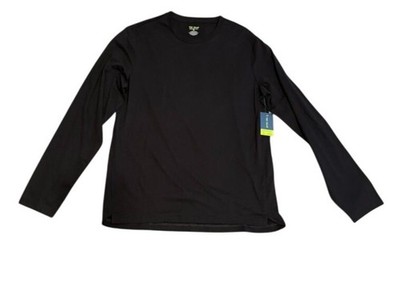 Men's Tek Gear Essential Gear Medium Black LS Tee Shirt Top NWT