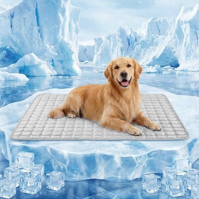 Cooling Mat for Dogs，44''X32'' Extra Large Pet Pad，Q-Max 0.5 Rapid Cooling Dens...