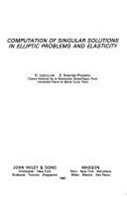 Computation of Singular Solutions in Elliptic Problems and Elasti