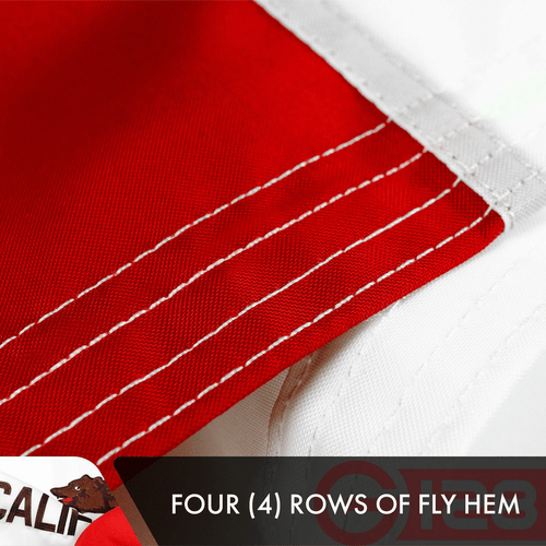 5er-Pack: Kalifornien Staatsflagge 4 x 6 Fuß doppelseitig bestickt 210D - Bild 5 von 8