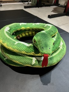 Melissa & Doug Giant 10ft+ Snake Plush Boa Constrictor Green & Yellow Rare