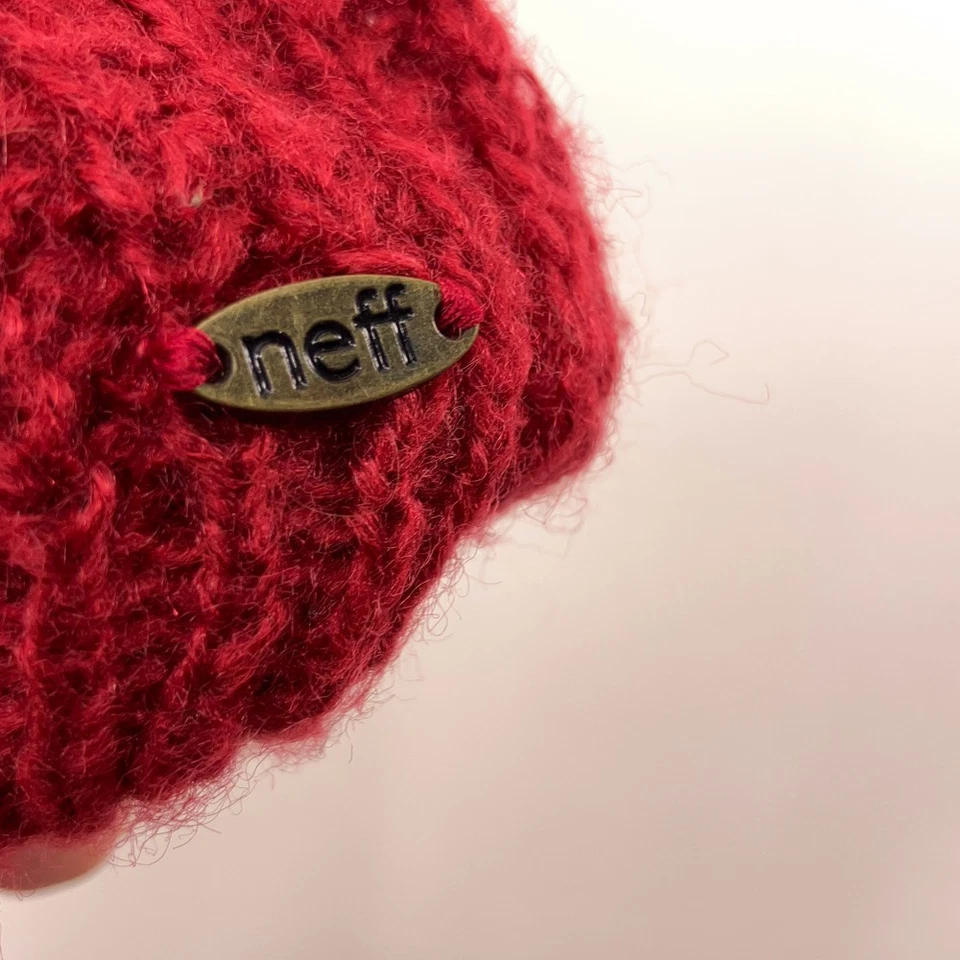 Neff Gorra de Invierno Redonda Punto Fino Rojo Foto 4 de 4