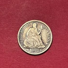 (1) Beautiful Antique 1874-P Seated Liberty Dime CHOICE F-FINE NICE DETAIL