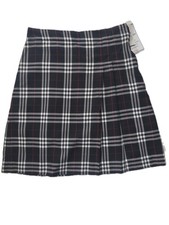 Becky Thatcher Skirt Girls 16 Black Plaid Pleated Short Twill Lined Zip