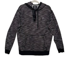 HOOEY HOODIE MENS PULL OVER BLACK GRAY LONG SLEEVE SIZE LARGE