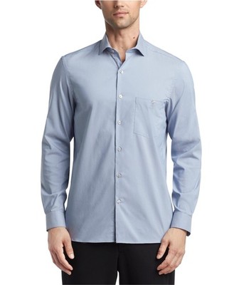 Van Heusen Mens Even Temperature Button Down Dress Shirt, mist, 14-14.5 Neck