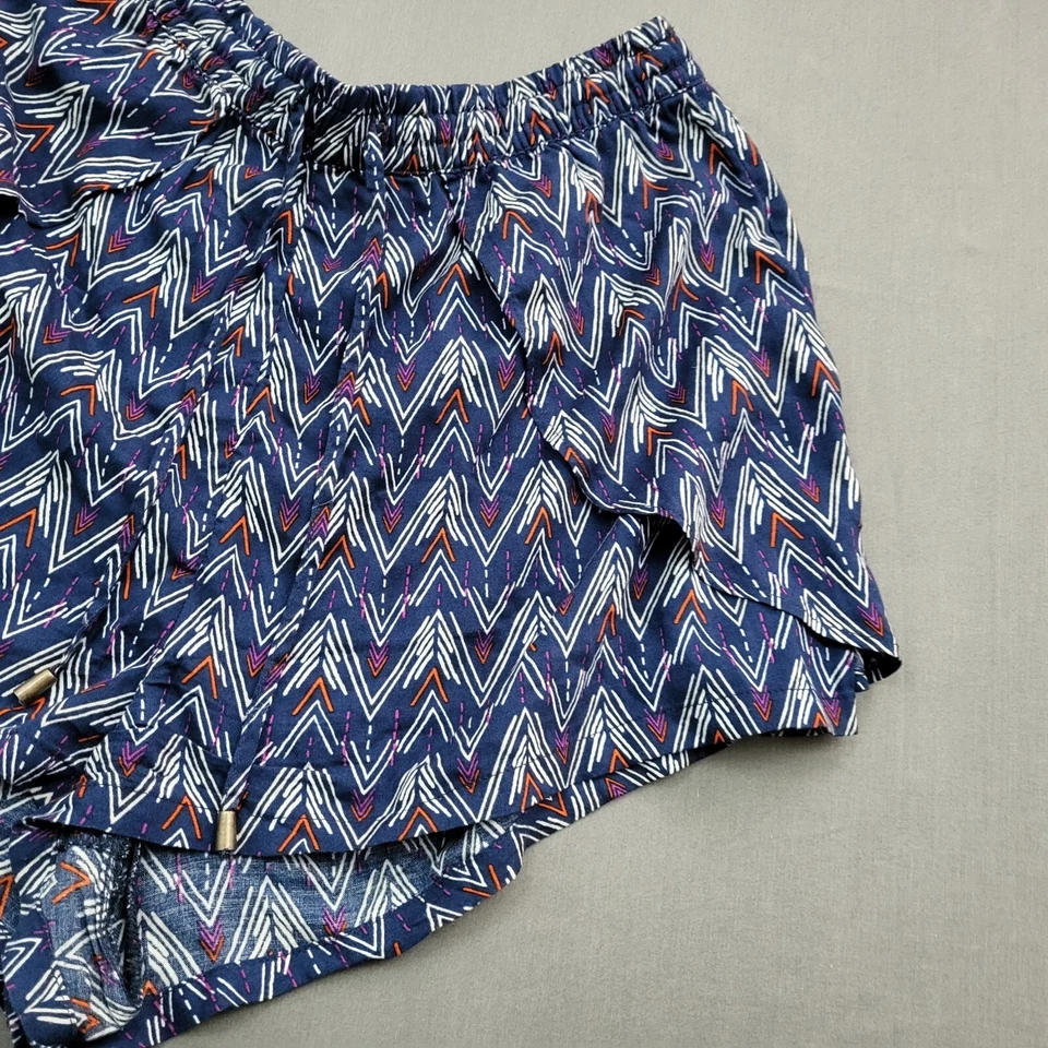 H&M Divided 短裤女式 8 码高腰热裤 1.5 英寸内缝蓝色拉裤 — 第 3/4 张图片