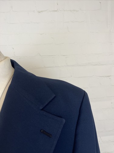 VINTAGE Givenchy Men's Navy Blue Solid Blazer 42R $1,195 - Picture 2 of 14