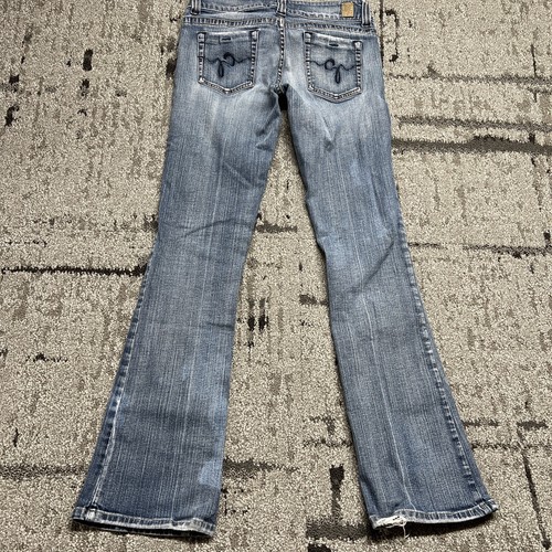 Guess Model 81 Stretch Low Rise Blue Jeans Women's Size 28 Distressed - Picture 7 of 9
