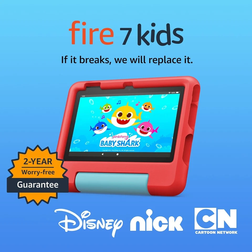 Amazon Fire 7 Kids tablet Senza pubblicità, batteria da 10 ore, 16 GB - Rosso - Immagine 3 di 4
