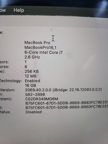 Apple MacBook Pro 16" 2019 i7 2.6GHz RADEON Pro 5300M 16GB 512GB SSD TOUCHBAR - Picture 4 of 20