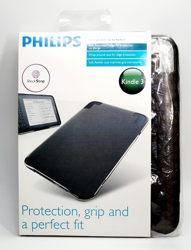 PHILIPS Shock Stop Soft Shell Case Kindle 3 Grip Case Smart & Edge Protection - Picture 21 of 24