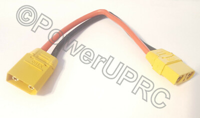 Adattatore Batteria LiPo Power Up RC – Maschio XT90 A Femmina XT90, Cavo Siliconico 12AWG, Per Modellismo