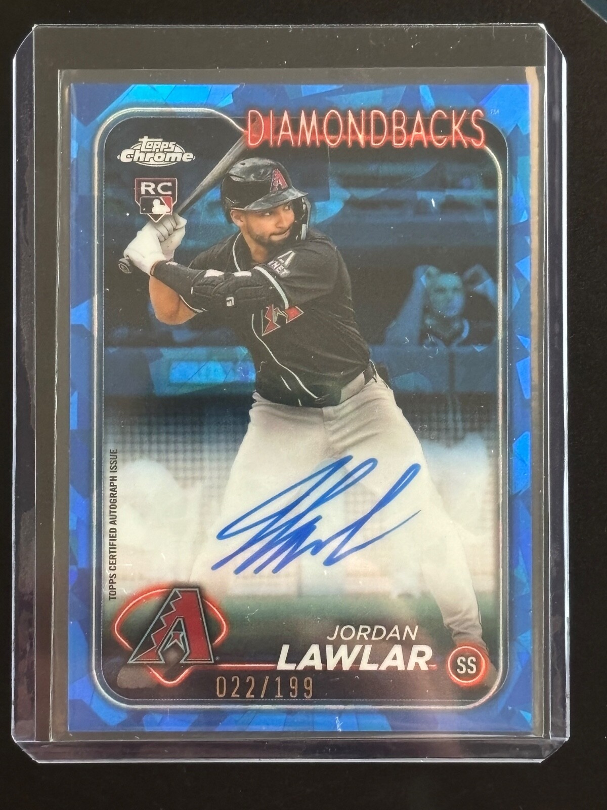 Jordan Lawlar RC AUTO /199 2024 Topps Chrome Update Sapphire Autograph Rookie