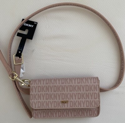 Original DKNY Reversible Belt Waist Bag Fanny Rose S/M Faux Leather Wristlet