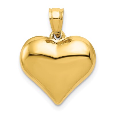 14K Gelbgold-Puffherz-Anhänger C2909