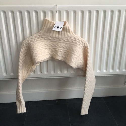 Zara Cable Knit Arm Warmers Size Xs-s 
