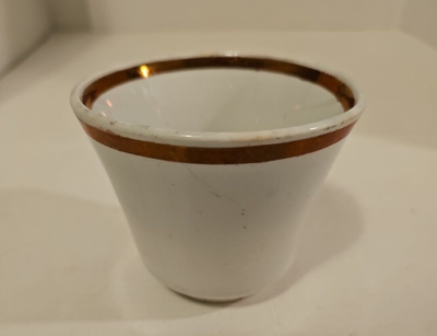 Elsmore & Forster Ironstone Cup Copper Luster Tobacco Leaf