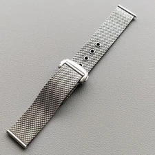 Stainless Steel Watch Band Milanese 20mm 22mm Mesh Quick Release Strap Brushed