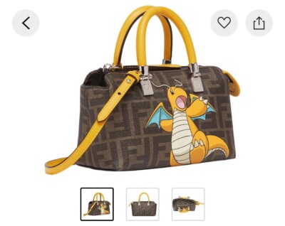 Fendi x FRGMT x Pokemon FF Fabric Boston Bag By The Way | eBay