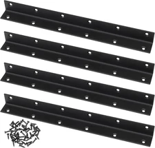 Raised Garden Bed Corner Brackets, 4Pcs L Bracket, 90 Degree Angle Brackets, Bla