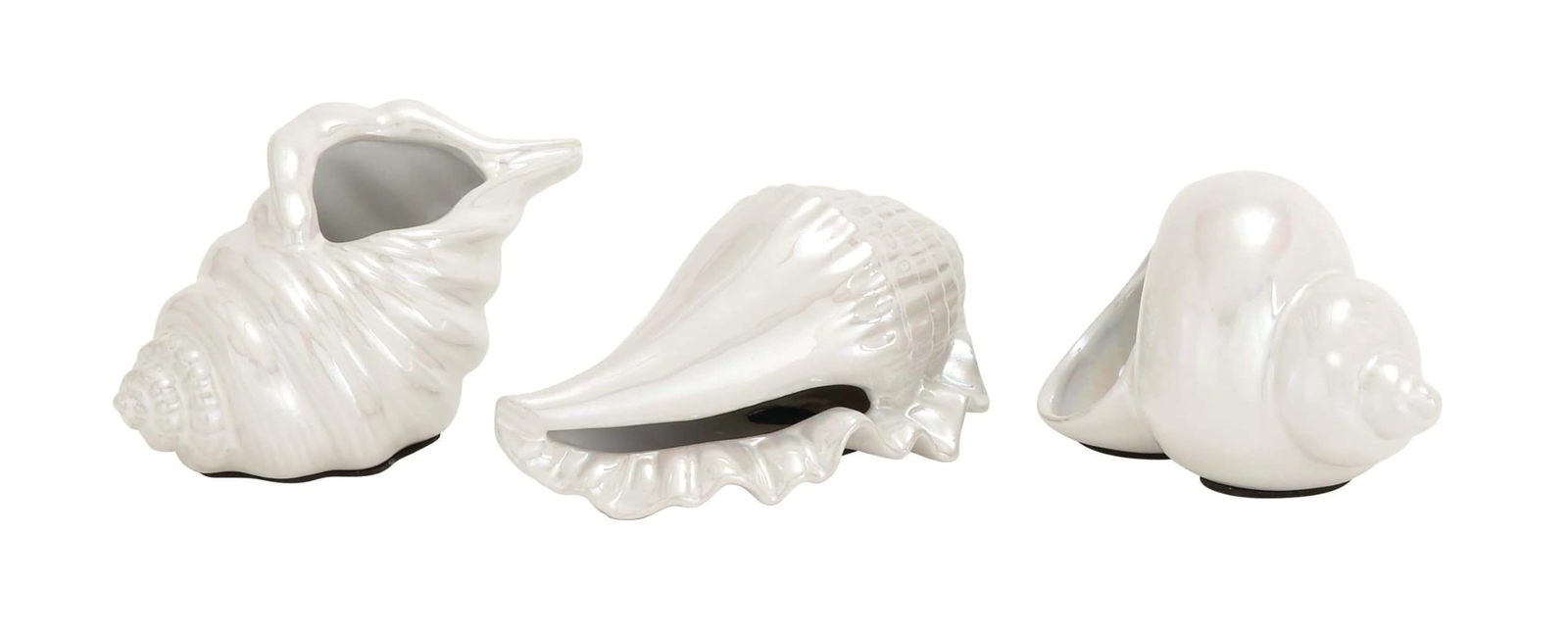 Porcelain Ceramic Shell Decorative Sculpture Shell Home Decor Statues, Set of...