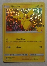 NEW 2021 Complete McDonald's Happy Meal Toy Pok mon PIKACHU HOLO CARD 25/25