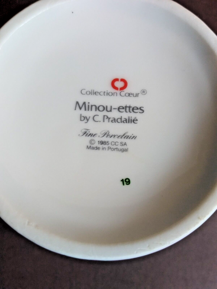レアMinou-ettes by C. Pradalie - 1985 Cat Cat Mug by Collection Coeur Minou-ettes C. Pradalie 1985 | eBay