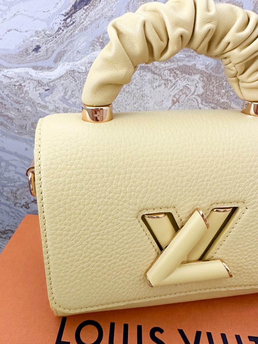Louis Vuitton Twist PM One Handle Scrunchie Yellow Calfskin