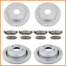 Front And Rear Brake Rotors Brake Pads For 2006 -2015 2016 2017 Dodge Ram 1500