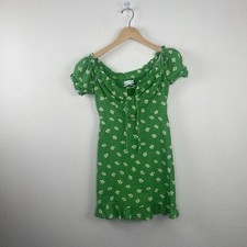 Urban Outfitters Dress Women’s Size S Floral Summer Comfort Green 90s