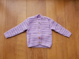 lilac baby cardigan