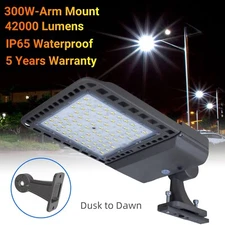 Outdoor Commercial 3000W LED Area Street Light IP67 Dusk-to-Dawn Road Lamp US