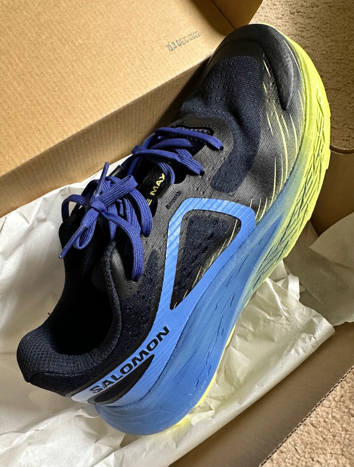 Scarpe Salomon Uomo Glide Max TR Trail Running Escursionismo Sneakers Taglia 9 Nuove