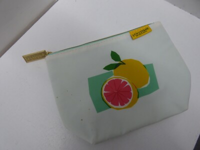Loccitane weiß Reißverschlusstasche / Kosmetiktasche