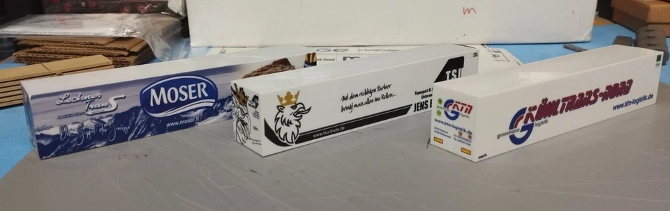 3 Box x Semirimorchi base herpa 1/87 Marchi: Gktn - Moser - Tsu - Immagine 3 di 3