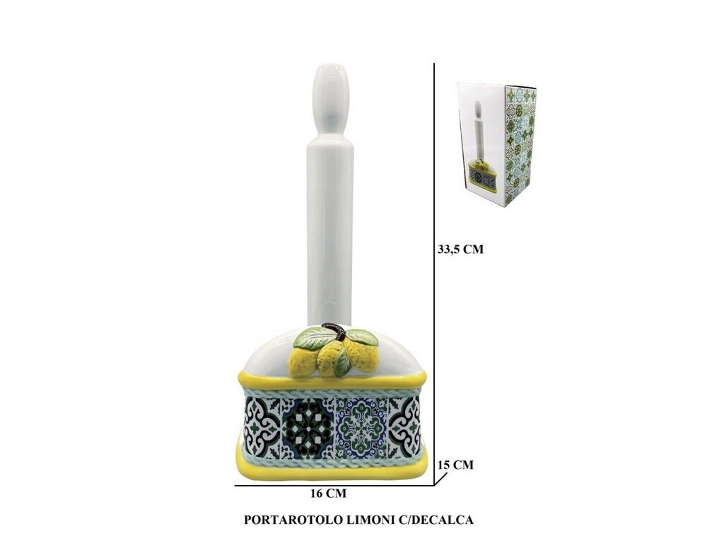 PORTAROTOLO PORTA ROTOLO CUCINA CERAMICA GIARDINI DI MARZO LINEA LUMINOSA