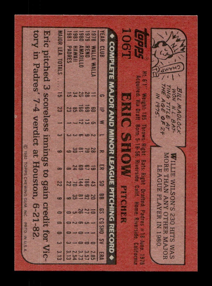 1982 Topps Traded 1-132 EX-MT/NM Pick From List All PICTURED - Picture 31 of 501