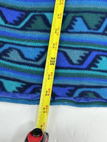 VTG Patagonia Kids Aztec Waves Fleece 1/4 Snap T Pullover Size 12 Made USA READ - Picture 17 of 18