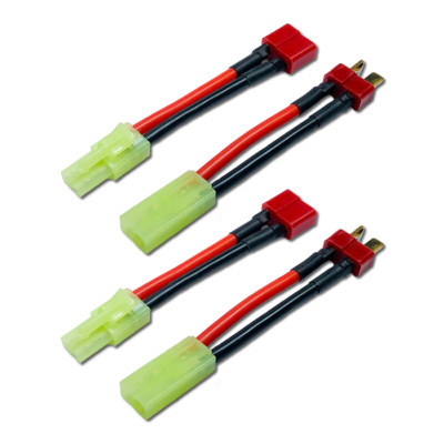   2x SET Adapterkabel Mini TAMIYA auf T-Plug T-Deans Male Female Stecker Adapter
