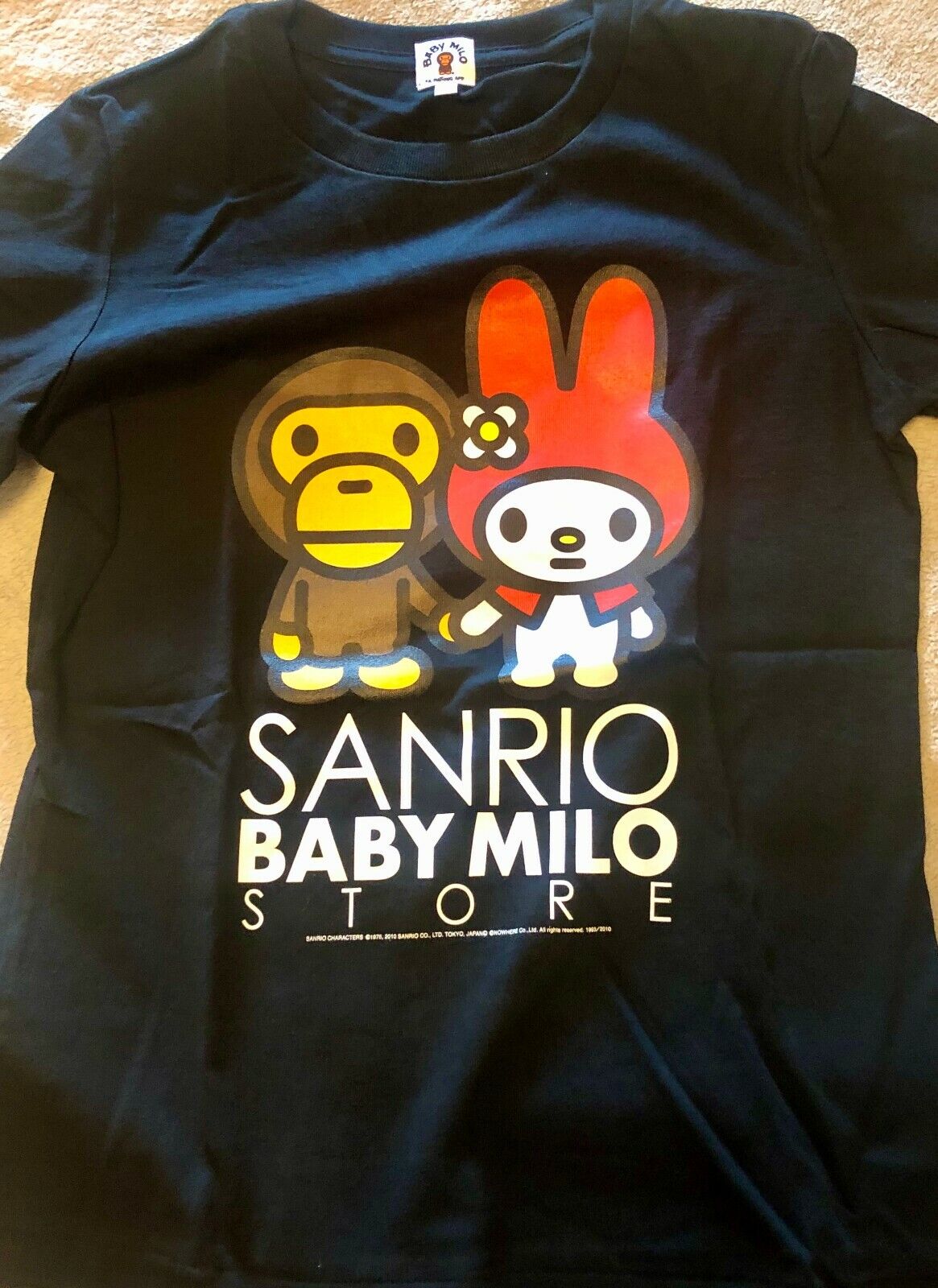 OG BAPE - A BATHING APE X SANRIO My Melody Tee Shirt Pharrell Hello Kitty  sz XS