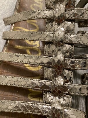 Sam Edelman Women's Size 9M MetallicGarland Strappy Flat Aviator